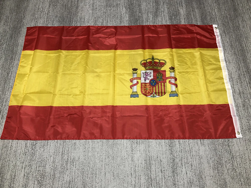 Spain National flag 60x90cm 90x150cm Polyester No Fade ESP ES Espana Spanish Flag hanging Banner for Celebration big flags