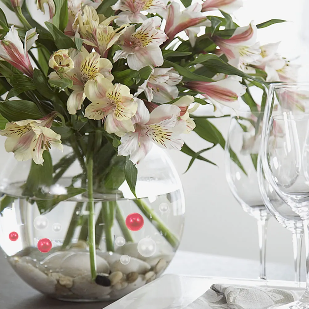 

1000 Pcs ABS Imitation Pearls Vase Decor Elegant Floating Beads Bride Showers Wedding Home Graduations Anniversaries Business