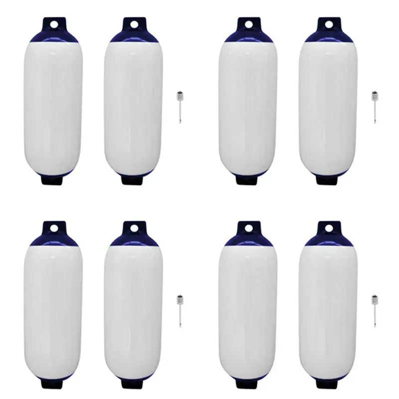 TRAVEL ESSENTIAL8PCS Inflatable Boat Fender PVC Boat Anchor Fender Buoy Yacht Fenders UV Protection Ribbed Bumper Boat Accesso