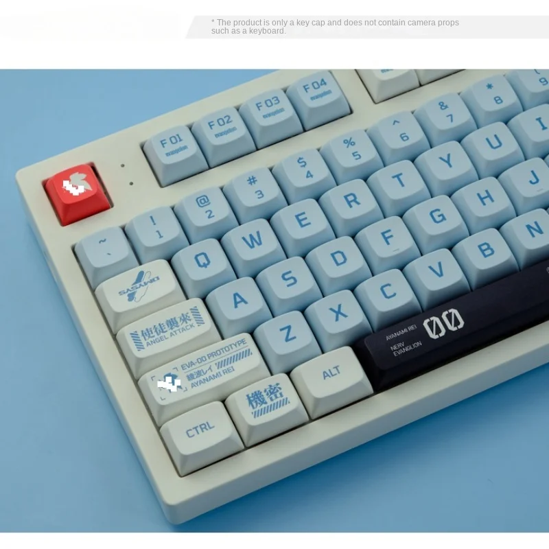 Blue Theme Keycap XDA Profile PBT Thermal Sublimation Adaptation 61/104/68/87/64/104 Keyboard Mechanical Keyboard Accessories