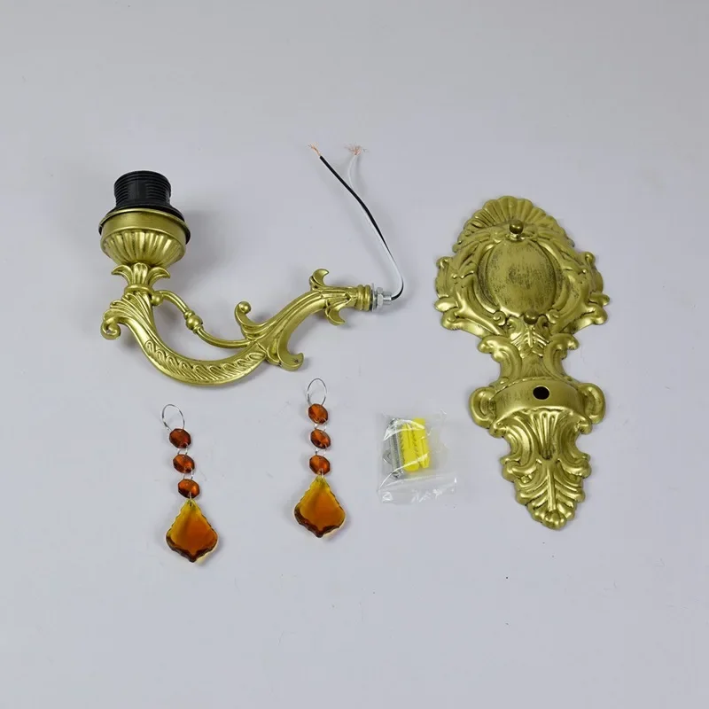 Tiffany retro baño espejo faro pastoral cristal lámpara de pared para cabecera bar pasillo balcón lámpara de pared