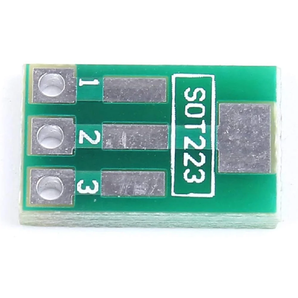 YANA50I 20Pcs SOT89 SOT223 To DIP PCB Transfer Board Pin Adapter Converter Double Sides 1.5Mm 2.3Mm To 2.54Mm Pin Pitch Pinboard
