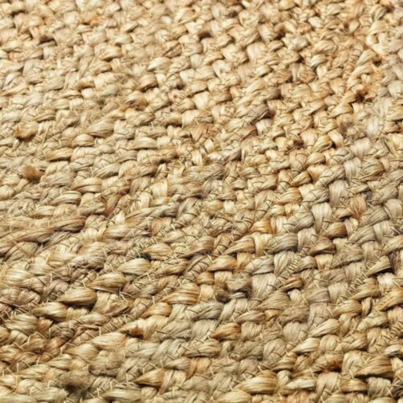 Rug 100% Natural Jute Braided Reversible Tassel Carpet Living Modern Area Rug