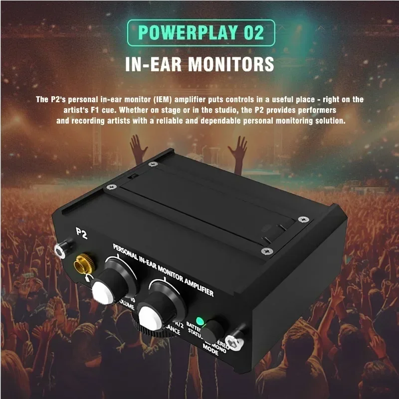 1 PCS P2 Headphone Preamplifier Headphone Monitor Black Metal Suitable For Speech / Live Streaming