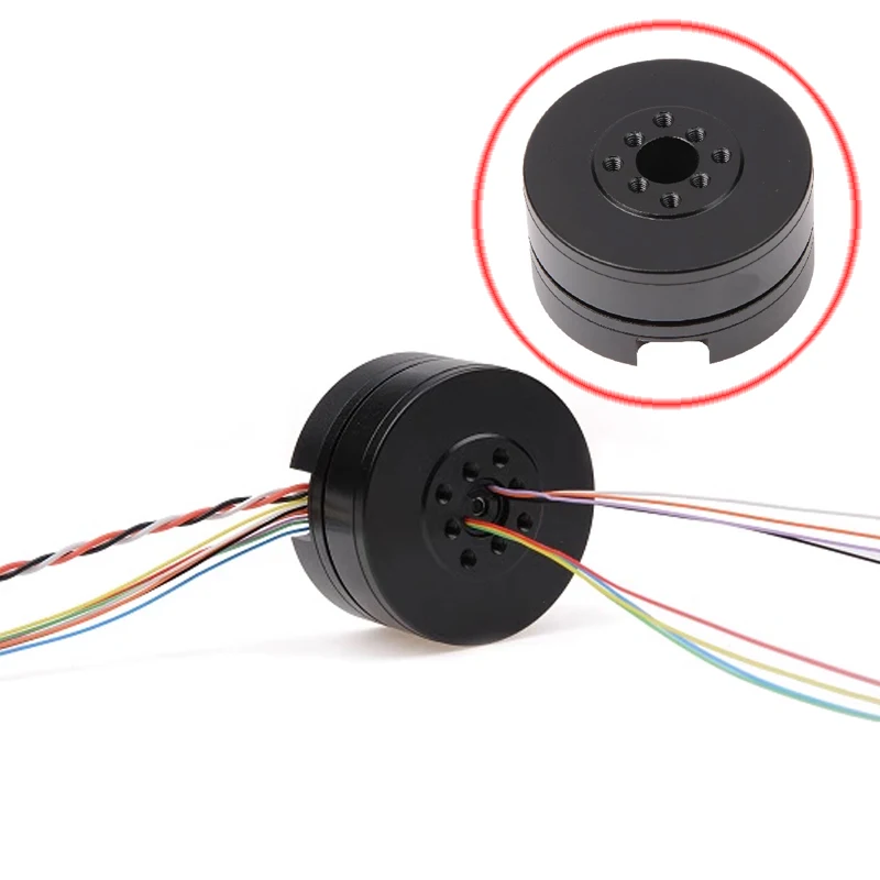 HT3505 12V Brushless Motor with Slipring Hollow Shaft Max 1090RPM Optional 12bit/14bit Magnetic Encoder for Gimbal Camera Pod