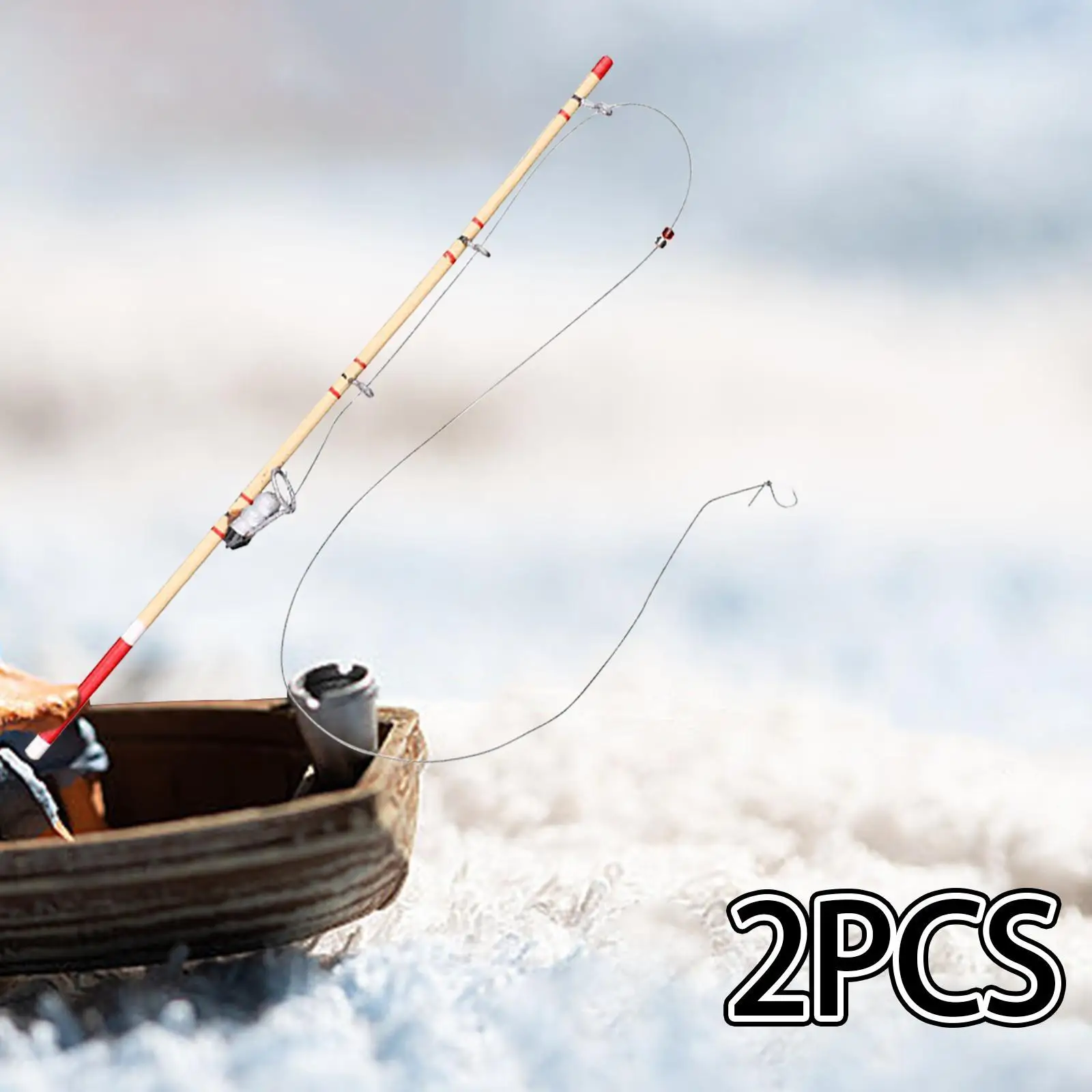 

2 Pieces 1:12 Fishing Pole Dioramas Craft Adornment DIY Projects DIY Scenery