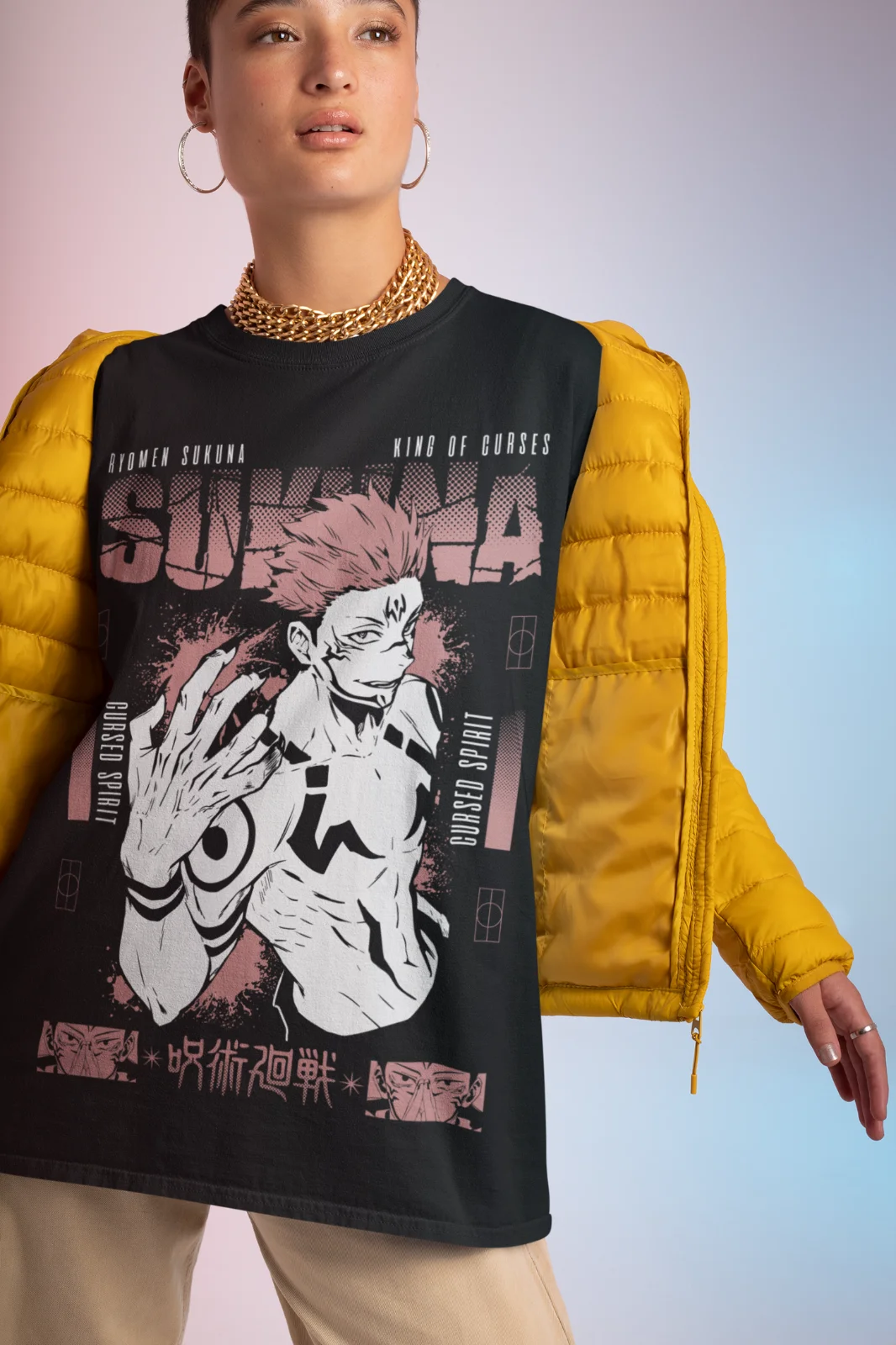 Ryomen Sukuna T-Shirt Jujustu Kaisen jujutsu kaisen Horror gift Shirt All Size