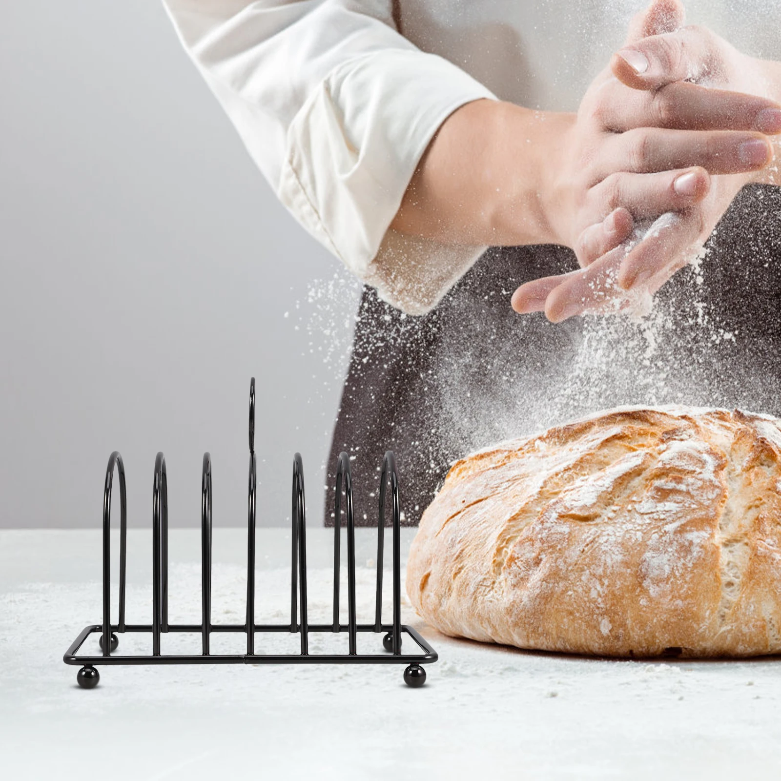 

Bread Rack Stainless Steel Toast Holder Countertop Shelf Home Kitchen Accessory Daily Use Bread Stand Display Storage Organizer