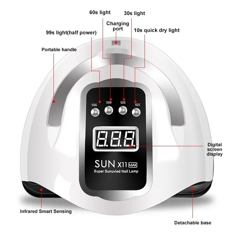 Professional Nail Lamp Infrared Sensor Manicure Nail Light For Fast Curing of All Gel Nail Polish Nail Dryer Machine Salon Tools