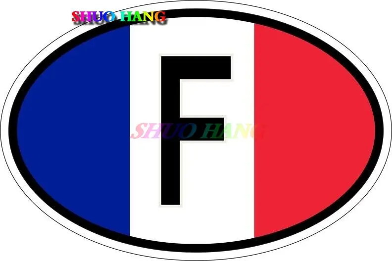 Car Sticker Oval Flag Vinyl Country Code PL Poland Country Code F France SMA San Miguel De Allende Mexico Fort Myers Beach