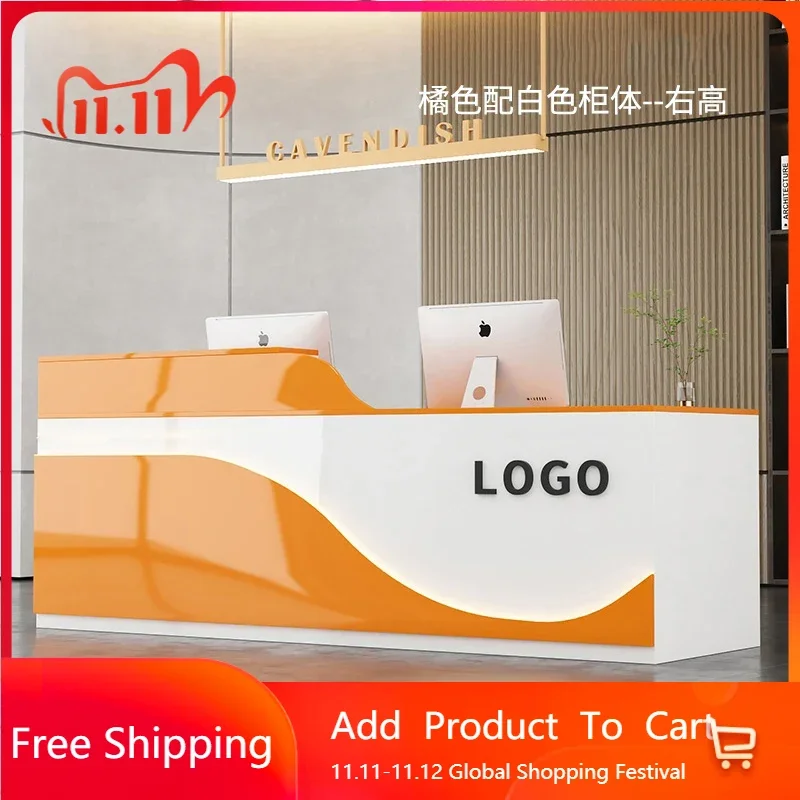 

Korean Salon Reception Desks Store Simple Bar Counter Cashier Counter Desk Modern Design Enclosed Empfangtheke Terrace Furniture