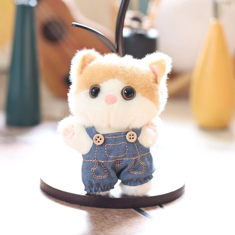 14cm Kawaii Strap Pants Cute Cat Bag Pendant Cartoon Doll Pendant Keychain Small Gift