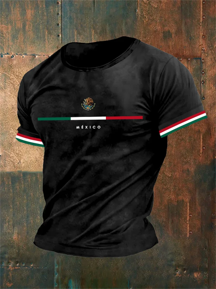 Mexican T-Shirt Unisex Casual Short Sleeved T-Shirts Round Neck Streetwear Mexican men\'s Tees Tops Oversized Men\'s Clothing 5XL