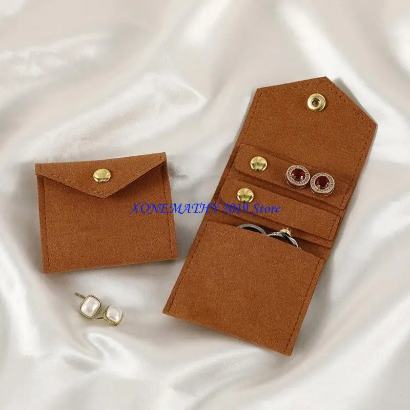 

F42F Soft Jewelry Storage Bag Packing Convenient and Compact Case for Bracelets Pendants Rings Earrings Accessories