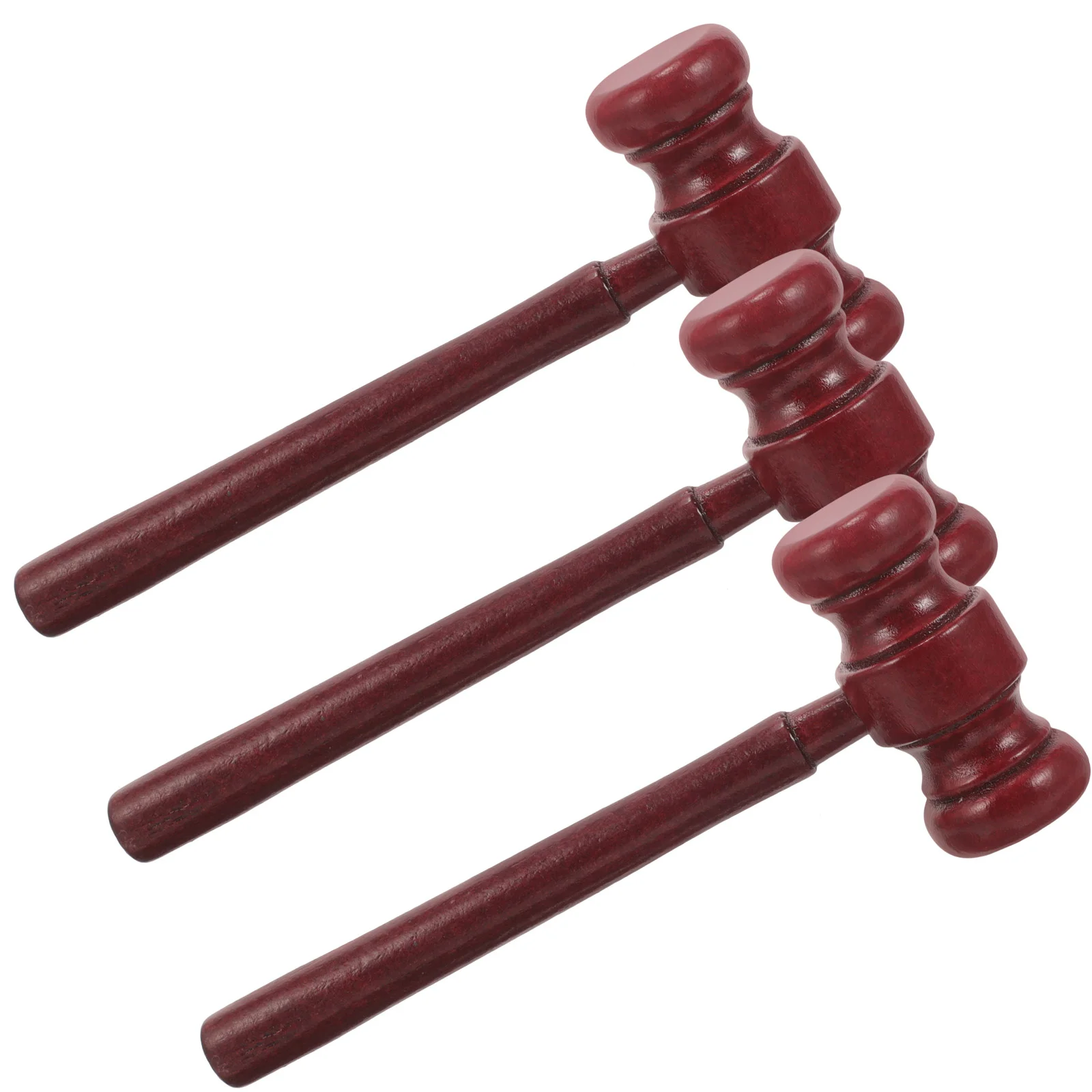 3 Pcs Wooden Judge Hammer Mini Toy Gavel Infant Toys Chocolate Lotus Tree Office Baby