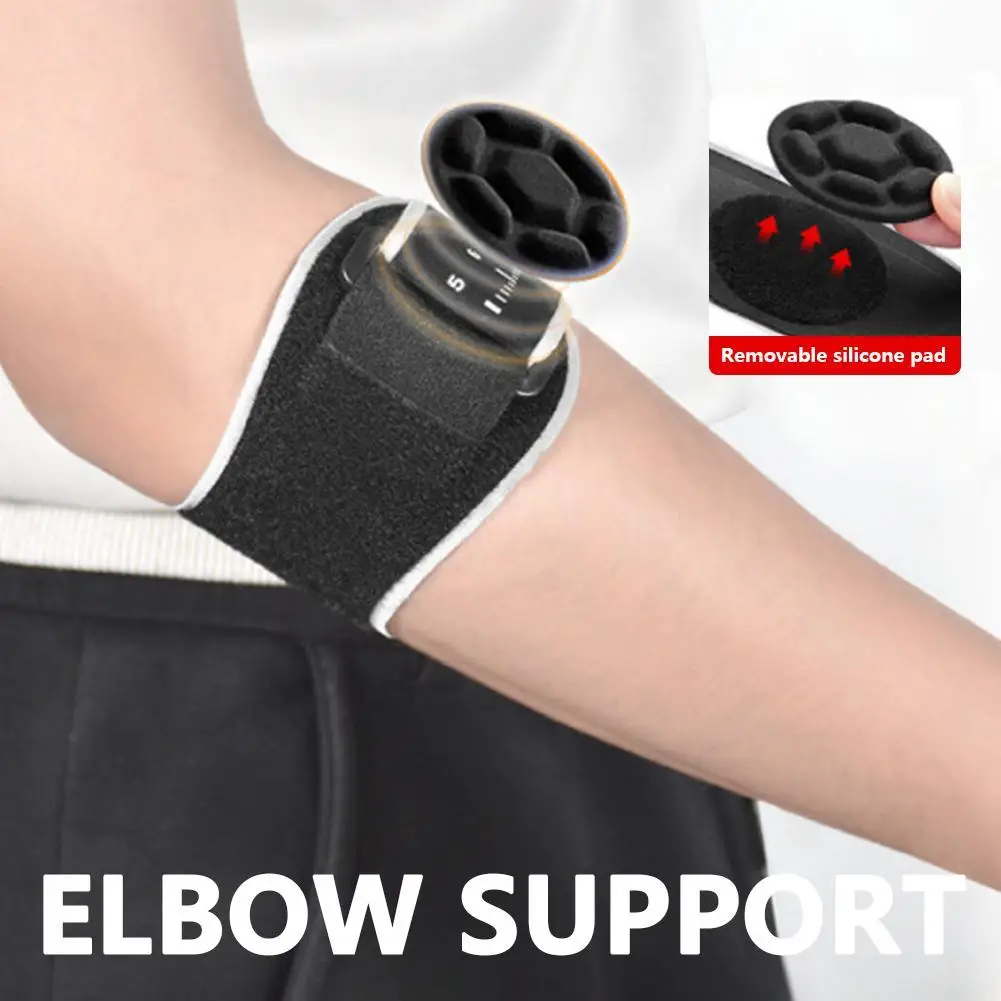 

1 шт. теннисный локоть, облегчение боли в локте для тендинита, теннисного и гольфиста, регулируемый локоть со съемной подушечкой
