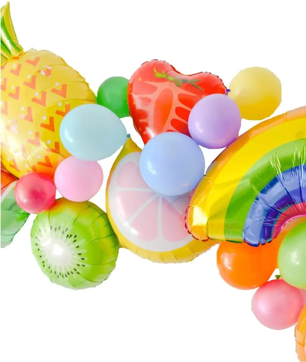 43-teiliges tropisches hawaiianisches Ballon-Girlandenbogen-Set, fruchtförmige Folienballons, hawaiisches Luau-Thema, Kindergeburtstag, Party-Dekoration, Wassermelone – Detail 8