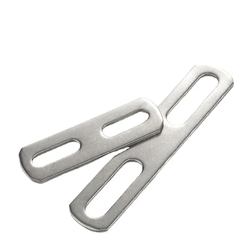 2PCS Metal Thickening Flat Washer Square Block Baffle Pieces with U-type Screws Bolt Accessories
