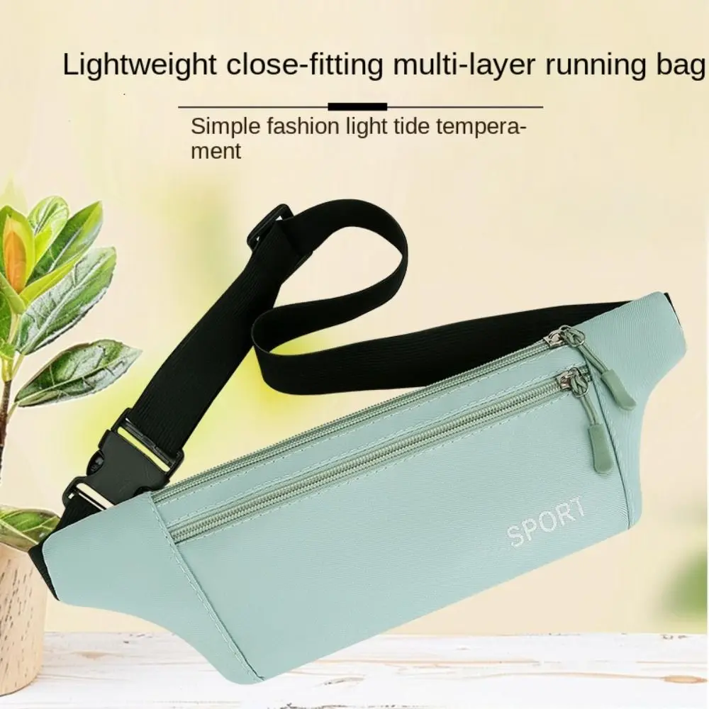 

Multifuntional Sport Waist Bags Waterproof Fitness Elastic Belt Bag Thin Mobile Phone Bag Solid Color Chest Bags