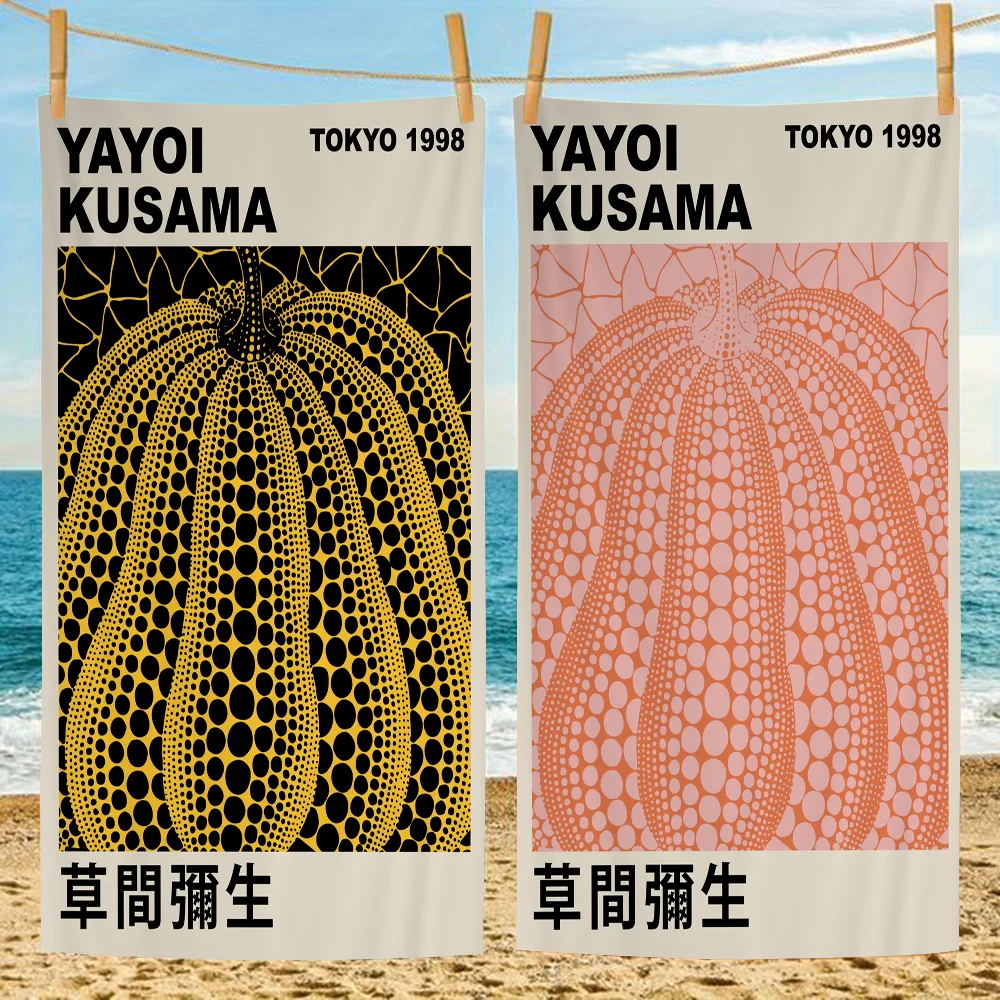 

Yayoi Kusama Super Pumpkin Microfiber Printed Beach Towel Mountain Climbing Yoga Beach Swimming Running Absorbent Soft Towel