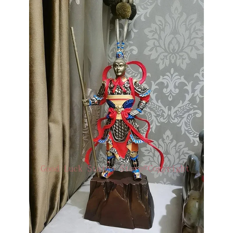 High grade Spiritual ART Good luck God of victory WU KONG home Company bring wealth money thriving business mascot brass Deco