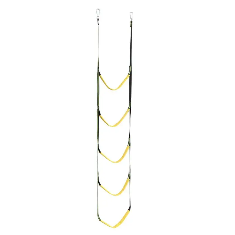 

B11A-1 Piece 5 Step Boat Rope Ladder Assist Boat Folding Ladder Swim Ladder For Sailboat ,Kayak ,Yellow
