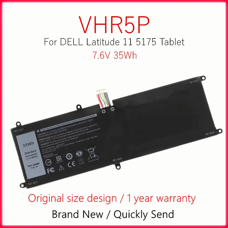 

7.6V 35Wh Laptop Battery For DELL Latitude 11 5175 Tablet VHR5P XRHWG 0XRHWG RHF3V