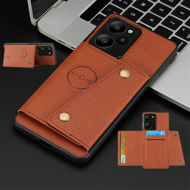 For Poco X5 Pro 5G Case Leather Wallet Multi Card Holder Slot Phone Case For Pocox5pro Poko Little X5pro X 5 Pro 5X Back Cover