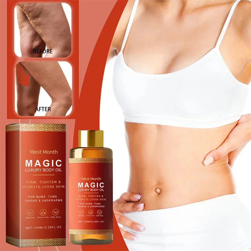 

Magic Luxury Body Oil Firm Lift Tighten Loose Skin For Hip Buttock Thigh Underarm Hydrating Moisturizing Body Massage Oil Women