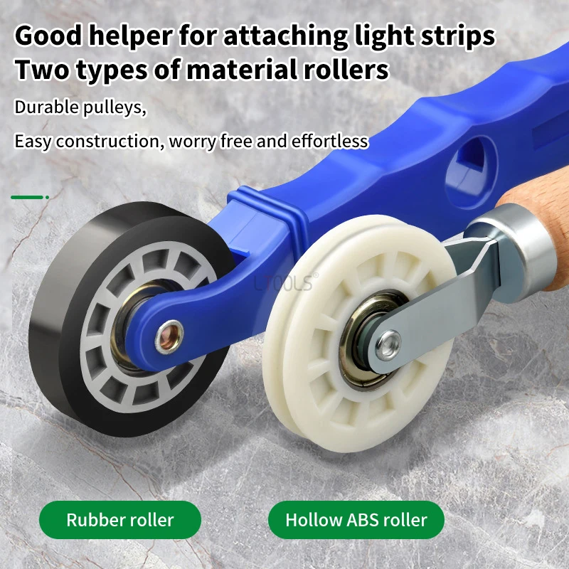 Rubber Wheel Handle Roller 4-8mm LED Strip Light Install Tool Aluminum Profile Silicone Tape Fix Hard Bar Lamp Mount Accessories