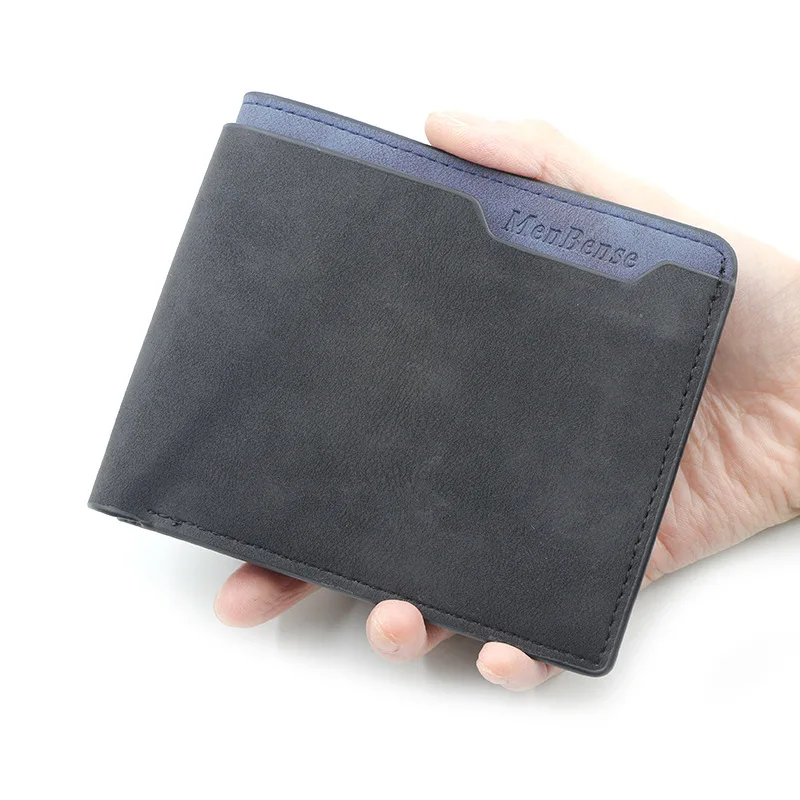 محافظ ثنائية المزخرفة قابلة للطي مع نقش العلامة التجارية وزخارف متباينة، ملحقات أنيقة لتنظيم النقود والبطاقات