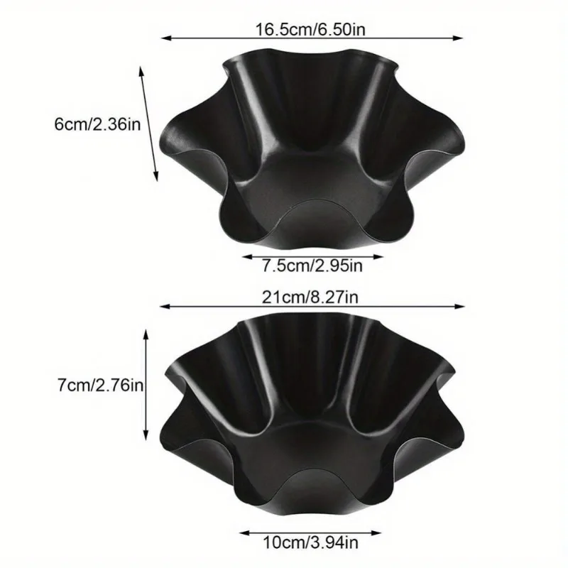 Flower Shape Non-Stick Carbon Steel Baking Bowl Kitchen Tool Creative Toast Bakeware Salad Bowl Egg Tart Shell Mold