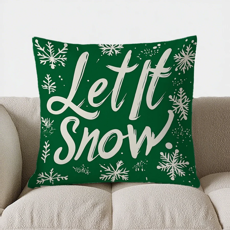 Домашний декор, Рождественская елка и снежинка, наволочка с узором, чехол для подушки, подходит для дивана, спальни, автомобиля, наволочка
