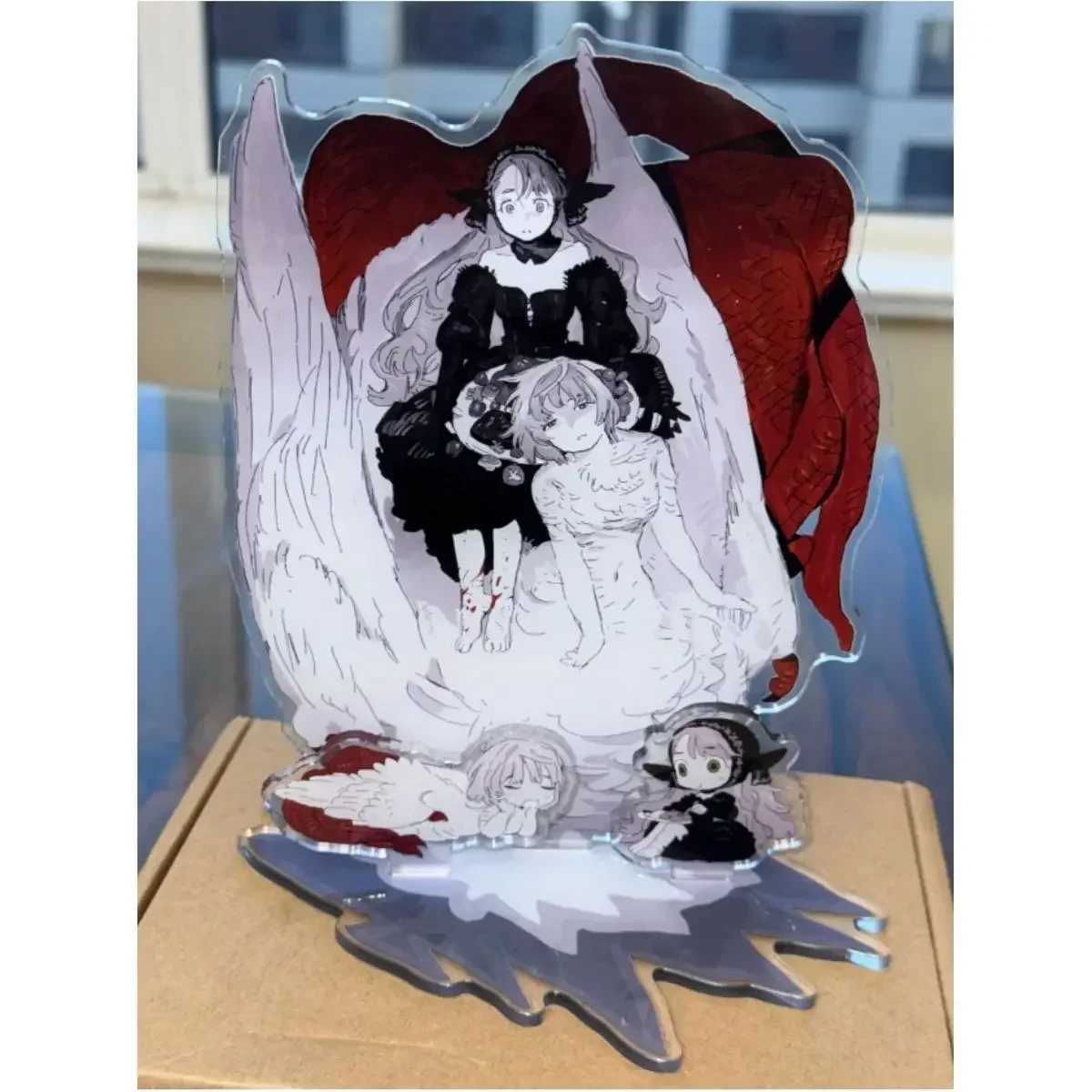 Anime delicioso em masmorra figura série rara acrílico suporte chilchuck estátua marcille figura laios boneca ornamentos de mesa brinquedos presente