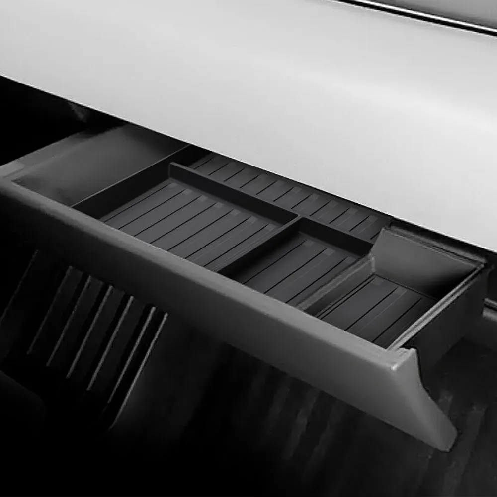 

For Tesla Cybertruck 2024 2025 Auto Glove Box Organizer Tray TPE Co-pilot Passenger Storage Box Car Pickup Interior Accessories