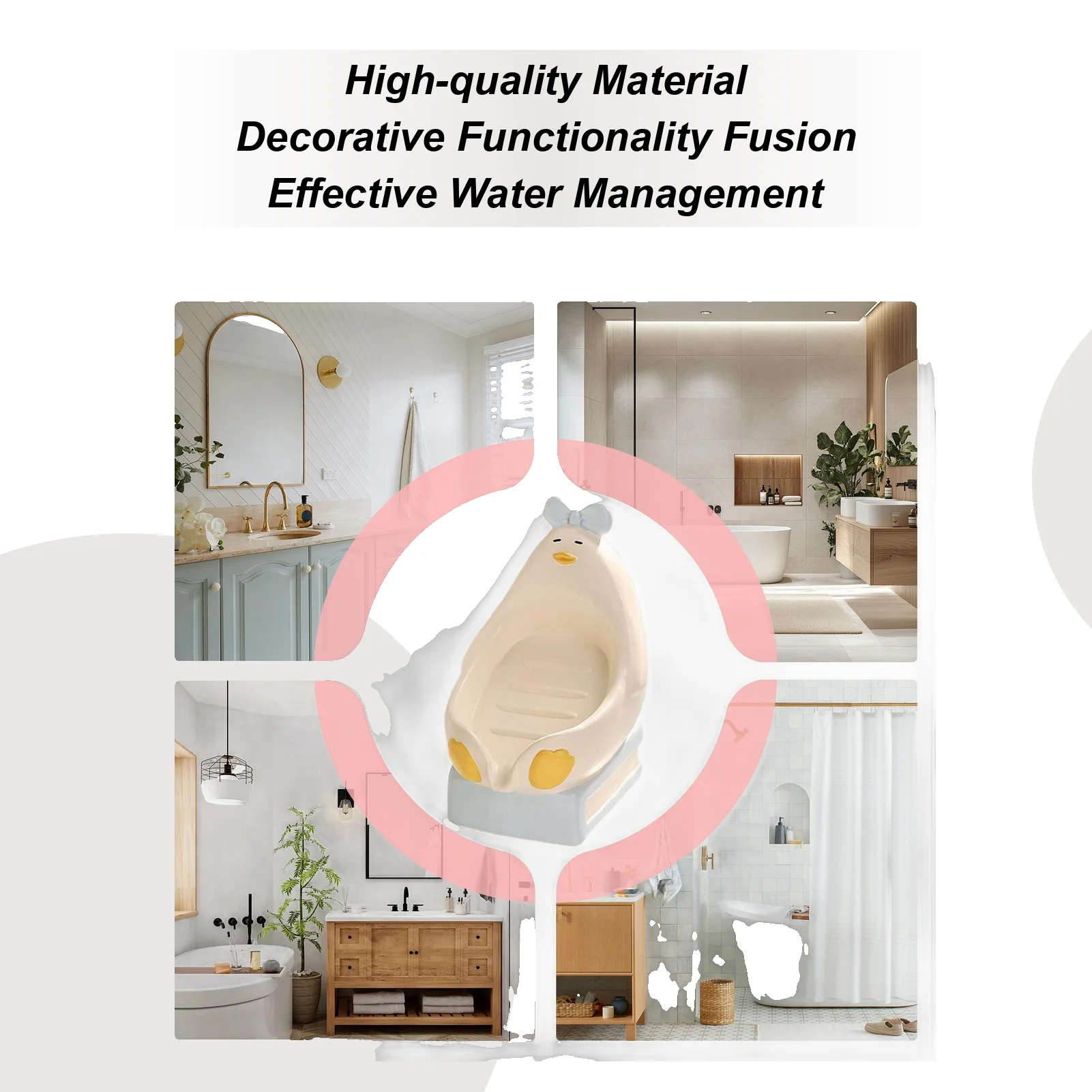 

Мыльница, керамическая сидящая утка, милый декор, самоосушающаяся мыльница для кухни, раковины для ванной комнаты, душа, кемпинга, путешествий на открытом воздухе