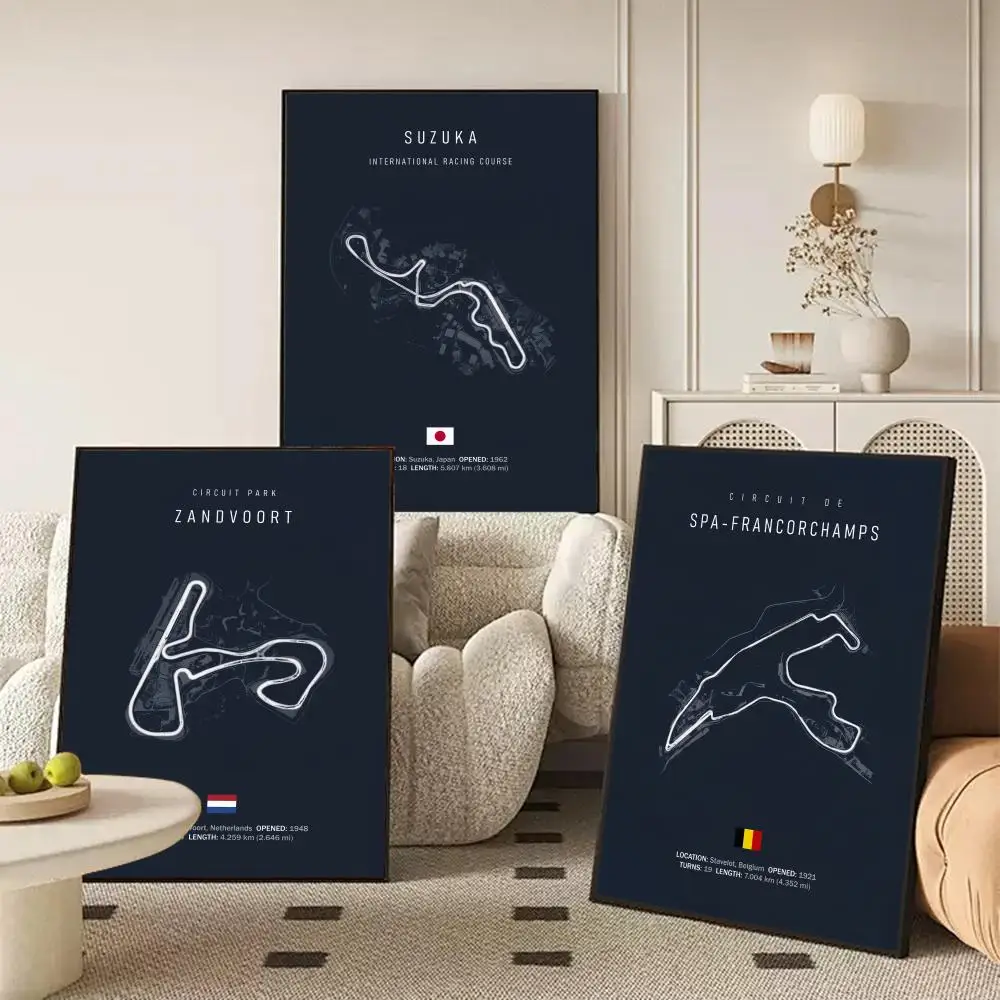 Imola Monaco Track Circuit Poster HD Art Sticky Wall Waterpr