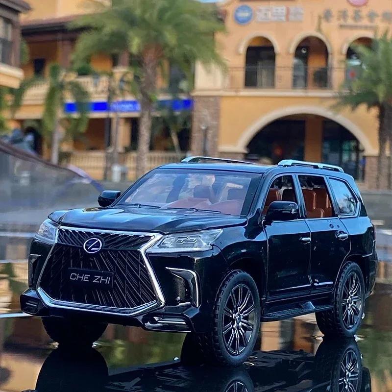 1:24 LEXUS LX570 SUV ES300 LM300H Alloy Car Model Diecasts Metal Toy Car Collection Sound Light Simulation Childrens Toy Gift