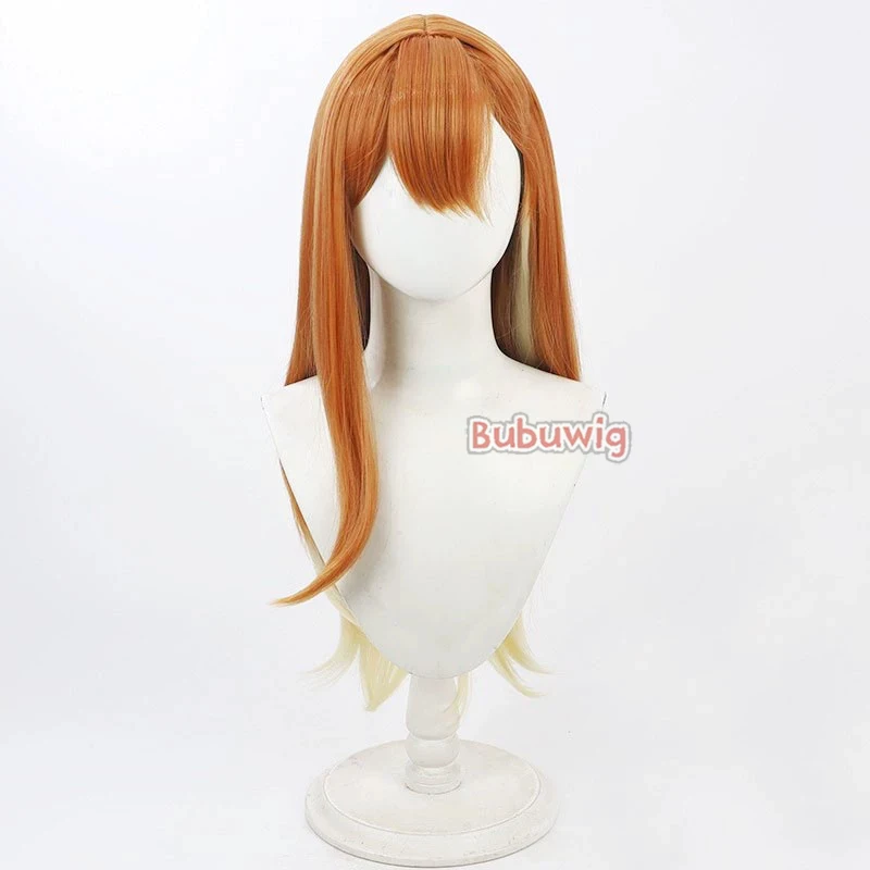 Bubuwig Synthetic Hair Shiun Sumika Cosplay Wigs Project Sekai: Colorful Stage feat. 60cm Orange Mixed Blonde Wig Heat Resistant