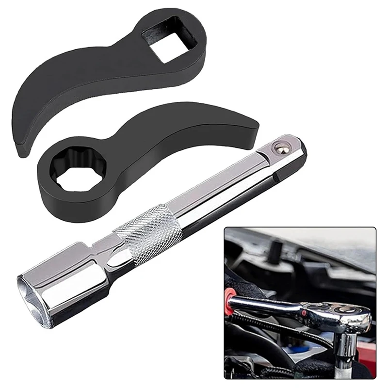 Top Sale 3 Pcs Crowbar Adapter-Head Tool,Pry Bar Wrench Adaptor-Head Fits 1/2Inch Drive Ratchets Half Shaft Removal Tool