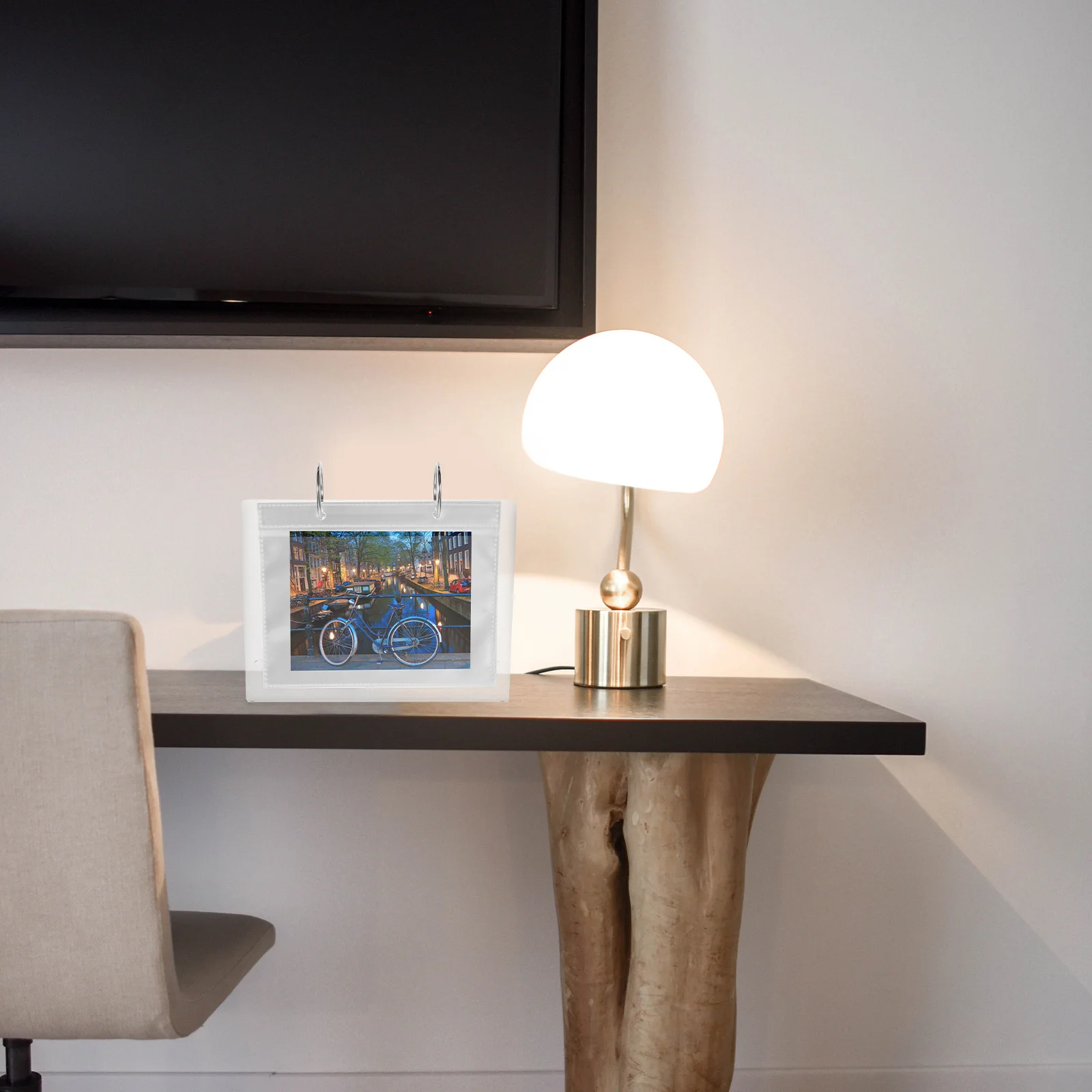 

Vintage Photo Book Holder Acrylic Album Picture Stand Commemorate Desktop Display