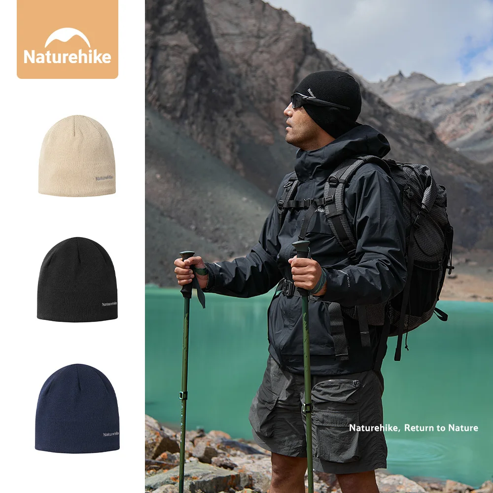 

Naturehike шерстяная походная шапка, пара шапок, охота, кемпинг, рыбалка, альпинизм, спортивная дорожная вязаная шапка для мужчин и женщин, 2025 зимняя теплая шапка