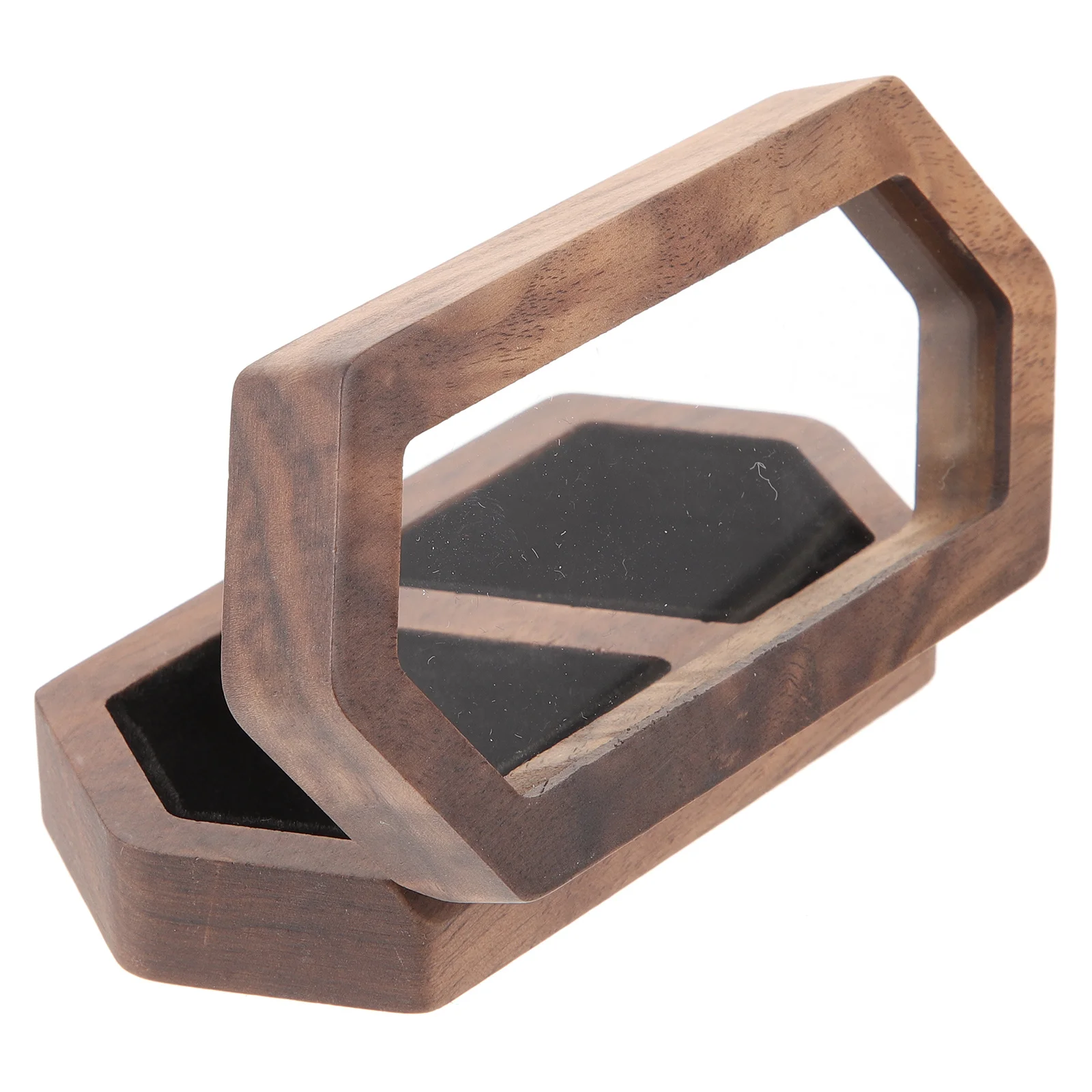Wooden Ring Jewelry Box Large Capacity Ring Holder Wedding Engagement Display Case Jewelry Box for Rings Bridal Shower Gift
