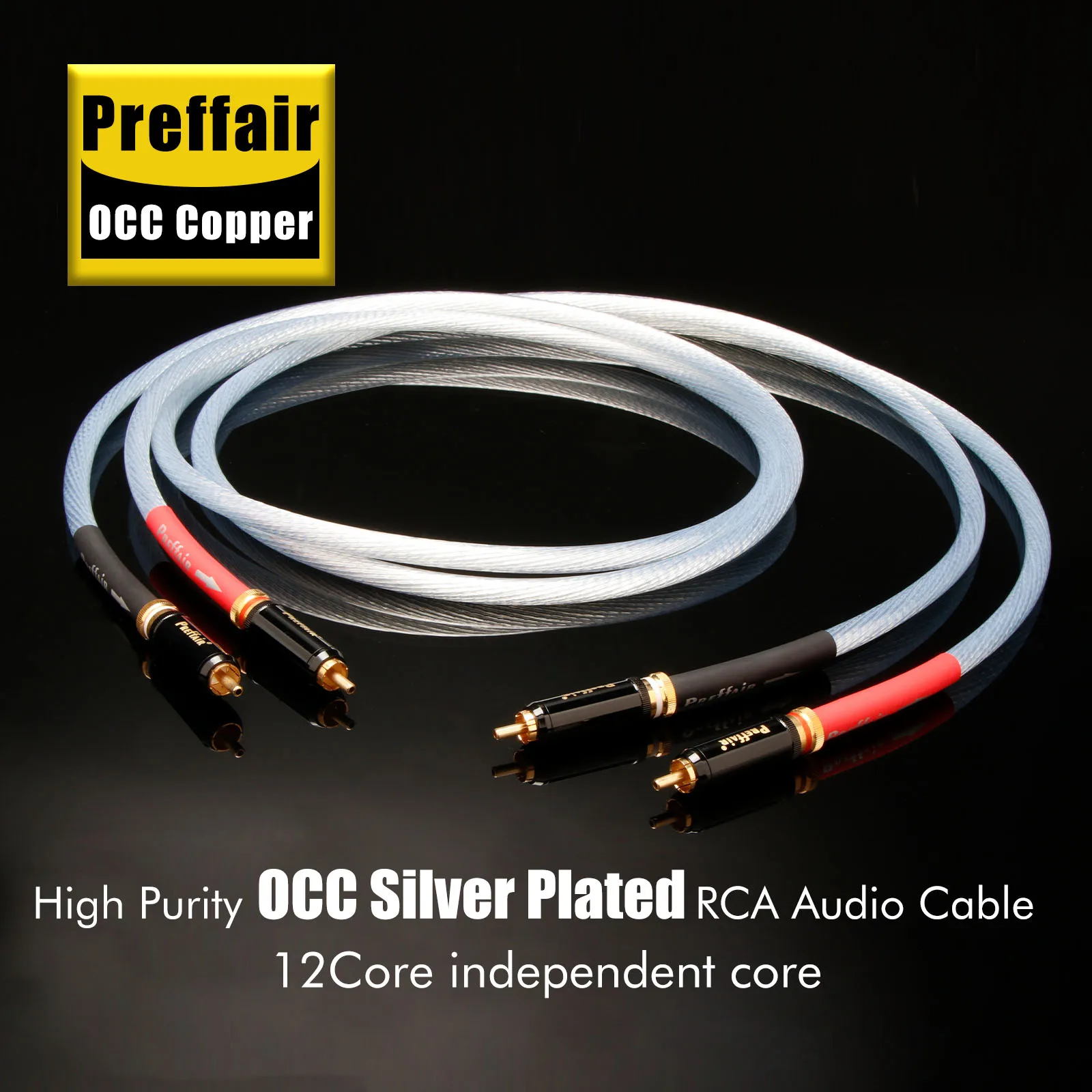 

1 пара кабелей rca 7N OCC hifi 2rca на 2rca высококачественные аудиокабели для усилителя ЦАП DAP «папа-папа» ТВ автомобильный стереомикшер