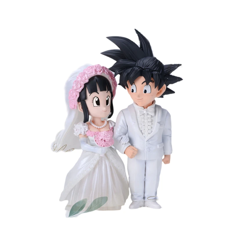 League Studio Gk Wcf Dragon Ball Z Newly Married Series Son Goku Wedding Chichi Anime Action Figure Model Garage Kit Statue Toys