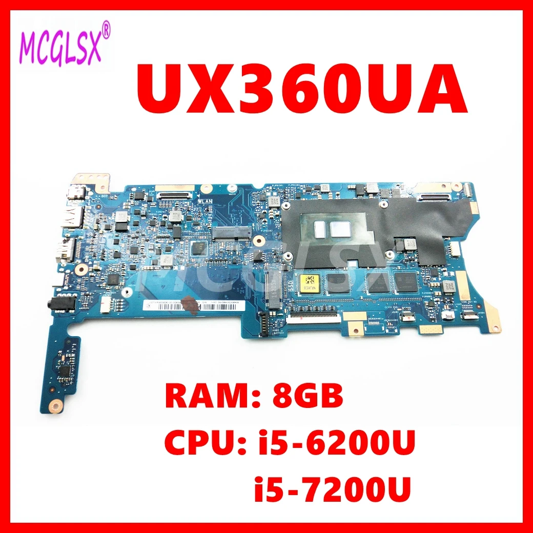 

UX360UA with i5-6th 7th Gen CPU 8GB-RAM Mainboard For ASUS ZenBook UX360U UX360UA UX360UAK Laptop Motherboard 100% Tested OK