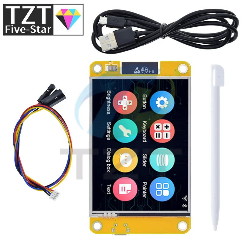 TZT ESP32 LVGL WIFI&Bluetooth Development Board 2.8 inch LCD TFT Module 240*320 Smart Display Screen With Touch WROOM