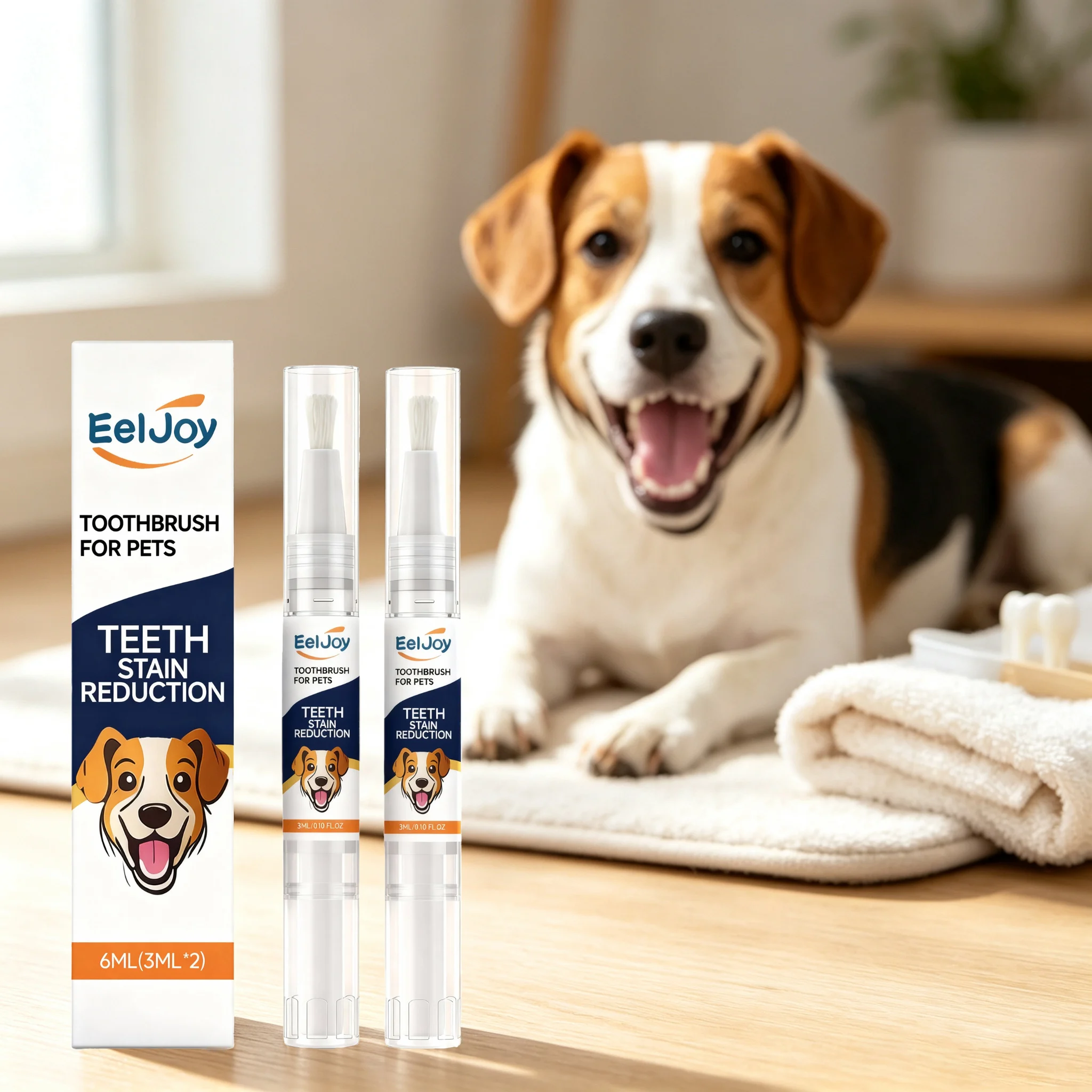2PCS Pet Toothbrush Pen Mild Cleaning Teeth Stains Refreshing Breath Prevent Plaque Promote Oral Health Pet Teeth Cleaning Pen
