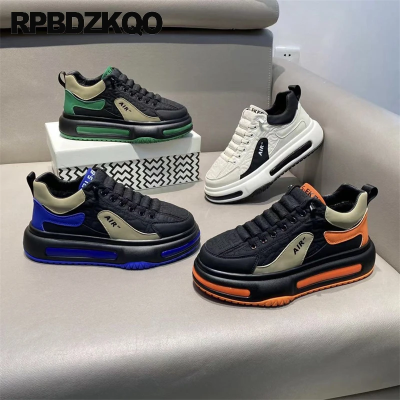 

Sport Winter Patchwork Men Fur Lined Flats Multi Colored Trainers Lace Up Round Toe Sneakers Skate Shoes Thick Sole Athletic