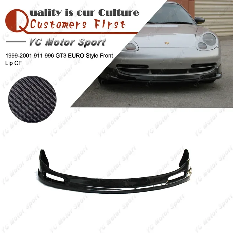 Autozubehör Carbonfaser Frontlippe passend für 1999-2001 911 996 GT3 EURO Style Frontstoßstange unterer Splitter Lippe
